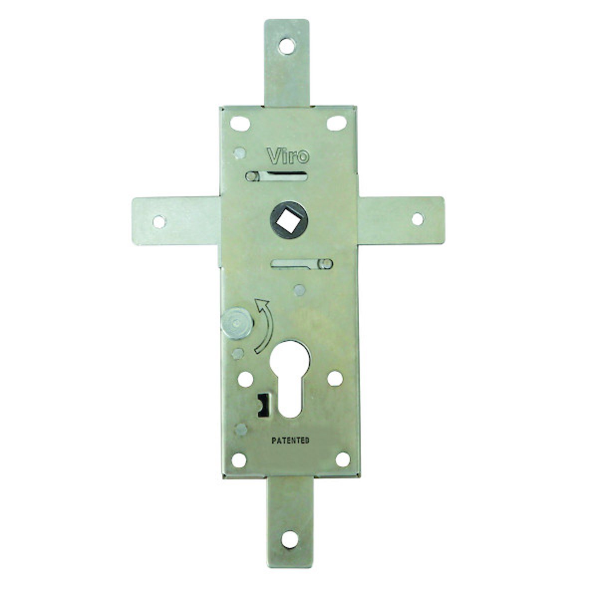 Serrure De Porte De Garage – Cylindre Européen, Entraxe 70 Mm, Laiton Nickelé, Moderne Et Sécurisée