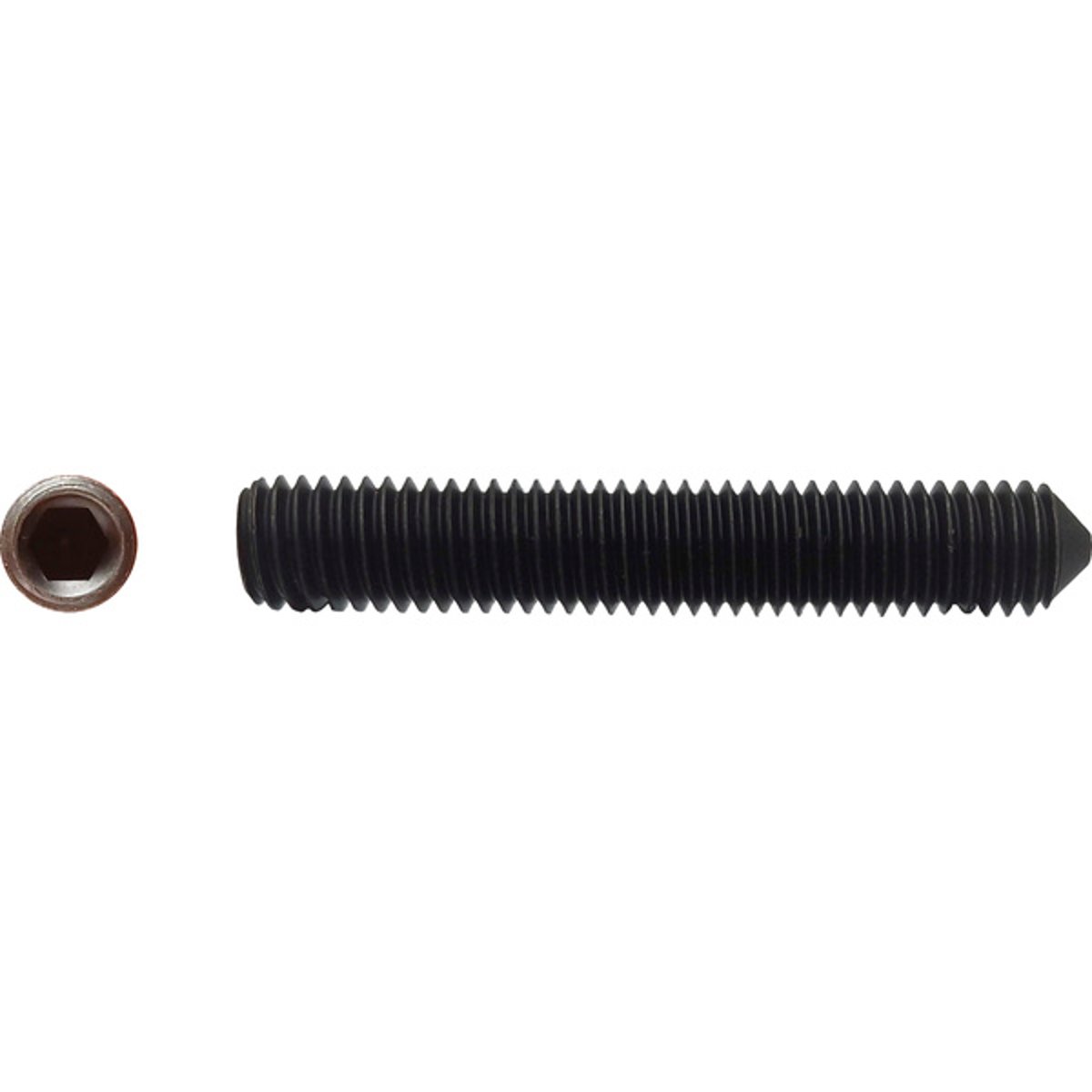 Vis à métaux sans tête à bout pointeau six pans creux (STHC) DIN 914 - 5 x 25 mm brut