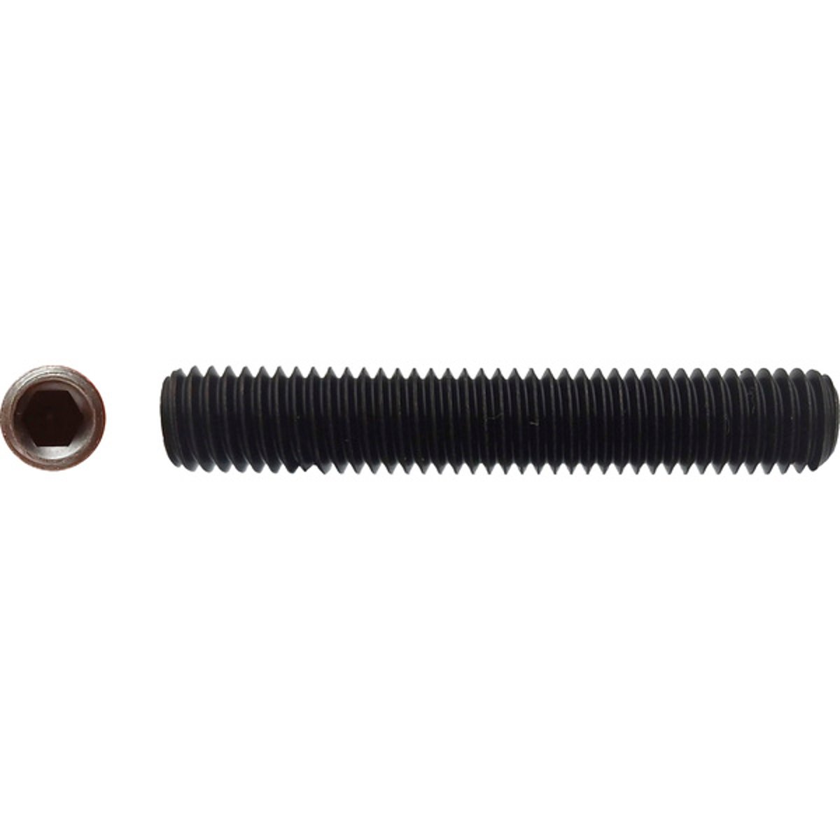 Vis à métaux sans tête à bout plat six pans creux (STHC) brut - 8 x 45 mm