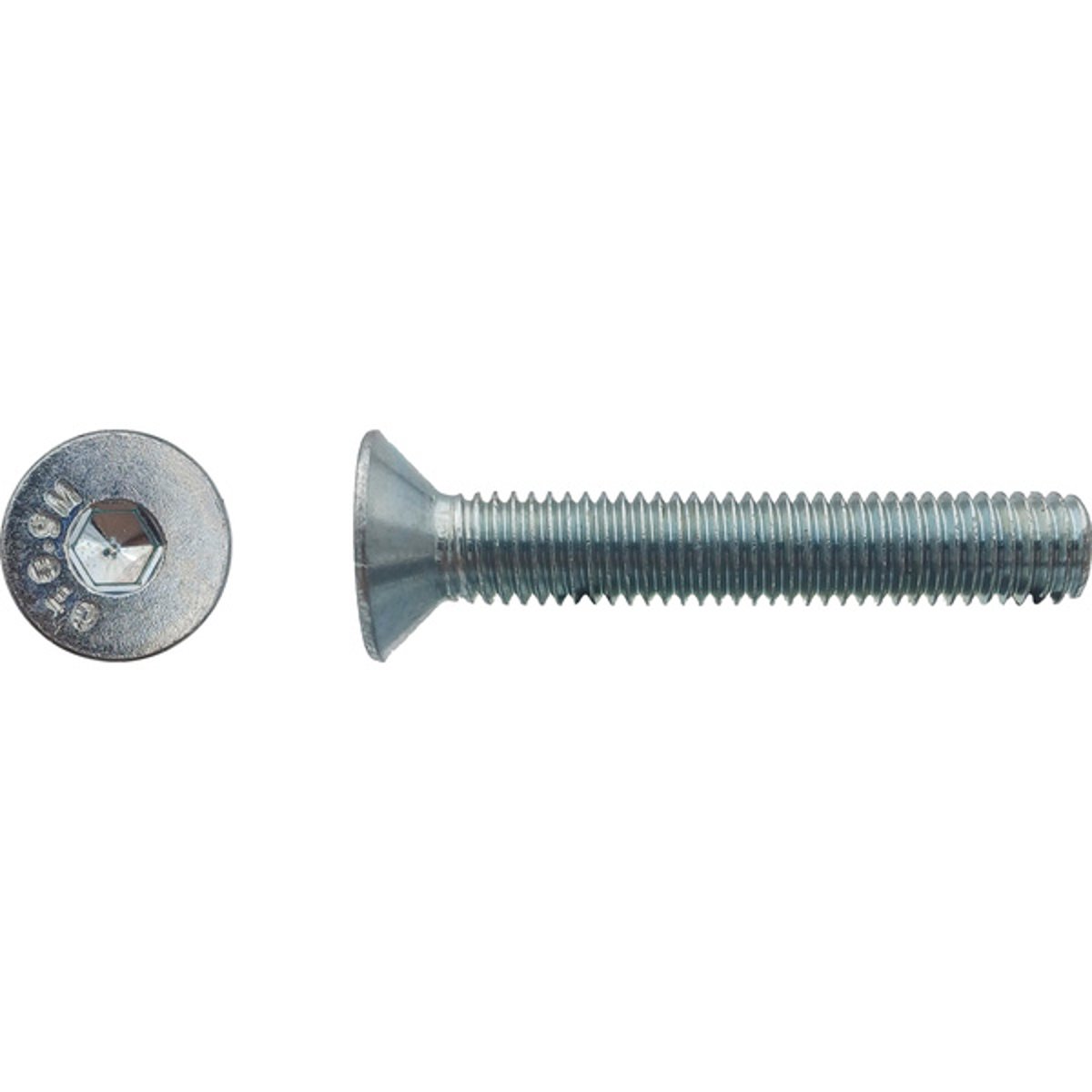 Vis à métaux tête fraisée six pans creux (FHC) DIN 7991 classe 10,9 Zingué dégazé - 3 x 8 mm