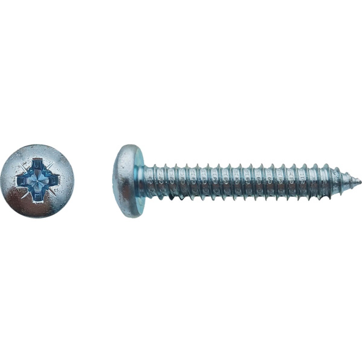 Vis à tôle tête cylindrique bombée large Pozidriv® Zingué - 4,2 x 25,4 mm