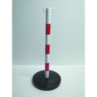 Poteau de signalisation à lester 2001700 - 90 cm - blanc rouge
