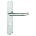 Ensemble HUDSON 692 sur grande plaque inox - entraxe 195 mm - clé L - Épaisseur de porte 38 à 55 mm