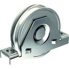 Galet sur support intérieur à gorge ronde pour portail