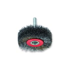 Brosse à fil circulaire sertie, pour perceuses électriques et les machines à grande vitesse - fil acier