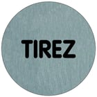 Plaque signalétique adhésive ronde aluminium