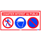 Panneau de chantier 3 en 1 - 800 x 400 mm