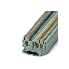Bloc de jonction série PT-TWIN - Push-in - 1 étage - 2,5 mm² - gris - PT 2,5-TWIN