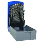 Coffret de forets métaux T HSS taillés meulés pointe en croix - Diamètre : 1 - 13 mm - 25 pièces