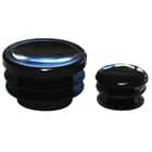 Embout rentrant à ailettes rond noir