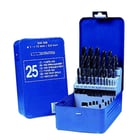 Coffret de 25 forets métaux laminés HSS - Plage de diamètres 1 à 13 mm