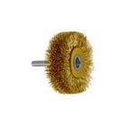 Brosse à fil circulaire sertie, pour perceuses électriques et les machines à grande vitesse - fil laiton 0,2 mm - diamètre 70 mm