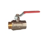 Vanne à boisseau sphérique mâle-femelle poignée plate rouge - Coloris bronze