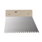 Spatule à colle avec dents carrées et manche en bois - 4 x 2,5 x 2,5 mm