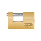 Cadenas rectangulaire monobloc laiton SERIE 82 avec 2 clés largeur du coffre 90 mm