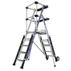 Plateforme SHERPASCOPIC avec garde corps lisse 5/7 marches hauteur de travail 3,14-3,61 mètres