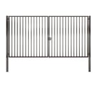 Portail barreaudé 2 vantaux gris