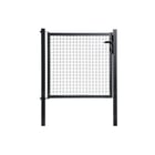 Portillon grillagé 1 vantail gris