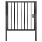 Portillon barreaudé 1 vantail gris