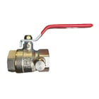 Vanne à boisseau sphérique taraudée laiton à purge