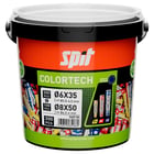 Cheville nylon légère COLORTECH - 6 x 35 et 8 x 50 sans vis en seau de 300 pièces