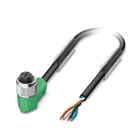 Câble pour capteur et actionneur série SAC - coudé - femelle - M8 - extrémité nue - 4 pôles - PVC - 10 m - SAC-4P-10,0-PVC/M 8FR