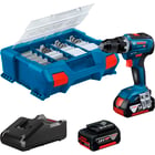 Perceuse-visseuse sans fil GSR18V-55 18V avec 2 batteries 4 Ah, chargeur GAL 18V-20 et 82 accessoires L-BOXX - MY36