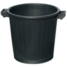 Poubelle de chantier en plastique sans couvercle - 75 L - noir