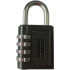 Cadenas à combinaison - Coffre zamak - Anse acier - 4 molettes - Largeur 40 mm