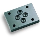 Plaque de fermeture CETOP 3 raccordement entrée : 1/4" raccordement sortie : 1/4"
