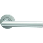 Béquille double sur rosace HUDSON 693 inox - 38 à 55 mm - bec de cane