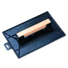 Taloche rectangulaire choc en plastique avec manche en bois