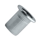 Écrou à sertir aveugle tête plate crantée END inox A2