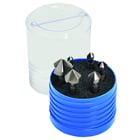Coffret de fraises à chamfreiner ACF HSS - Plage de diamètres 6,3 à 20,5 mm - Nombre de pièces 6