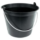 Seau en Plastique Noir 11 Litres avec une Anse de 5,3 mm