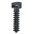 Embase noire anti-UV pour perçage - diam. 8 mm