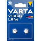 Pile bouton alcaline V13GA LR44 - Type de pile : LR44 - Tension : 1,5 V - Nombre de piles : 2 - Type de conditionnement : blister
