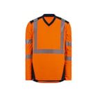 T-shirt manches longues haute visibilité BALI orange/marine - L