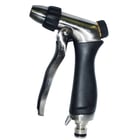 Pistolet d'arrosage en métal brossé raccordement rapide poignée grip bimatière