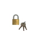Cadenas à clé - s'entrouvrant - Coffre laiton - Anse acier cémenté