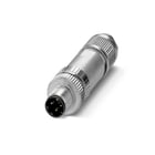 Connecteur série SACC-M12MSD - M12 - 4 pôles - droit - mâle - ressort Push-Lock - Profinet Cat5 - SACC-M12MSD-4PL SH PN