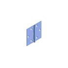 Charnière carrée Bordelaise double feuille  4210 acier décapé 80 x 80 x 1,2 mm