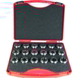 Jeu de pinces de serrage ER32 - Taille minimale : 2 mm - Taille maximale : 20 mm - Nombre de pinces : 18