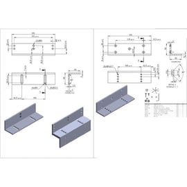 Equerre de fixation pour ventouse électromagnétique BVA 300/500 en Z