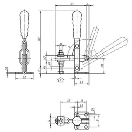Sauterelle manuelle à levier vertical 05020 - 1000 N
