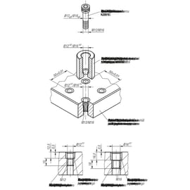 Pied de réglage fileté 02040