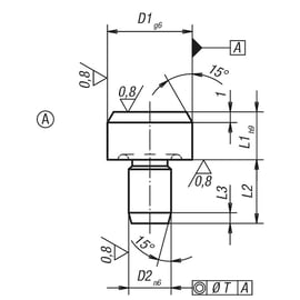 Pied de réglage lisse 02020