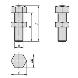 Appui bride réglable 2153 - M6