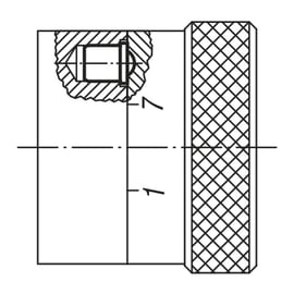 Poussoir à ressort à bille 03070 - Filetage M6 - Longueur : 7 mm