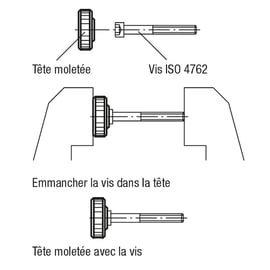 Tête moletée 06132